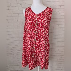 Snowflake -Red Floral Dress